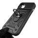 Чехол для Apple iPhone 15 бронированный с кольцом со шторкой на айфон 15 чёрный rg1 0015594 фото 4
