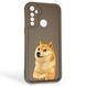 Чехол силиконовый Soft Touch с 3D принтом мема сибу для Realme 6i коричневый (Полная защита камеры) 0048211 фото 1
