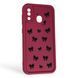 Чехол силиконовый Soft Touch с 3D принтом для Samsung Galaxy A20 (SM-A205F) бордовый (Полная защита камеры) 0044428 фото 1