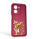 Чехол силиконовый Soft Touch с 3D принтом женским для Xiaomi Redmi A5 EU бордовый (Полная защита камеры) 0043015 фото 1