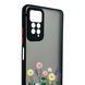 Чохол для телефона Xiaomi Redmi Note 12 Pro 4G с 3D принтом польові квіти із захистом камери чорний 0059302 фото 3