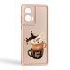 Чехол силиконовый Soft Touch с 3D принтом Чашка кофе для Tecno Spark 20 розовый (Полная защита камеры) 0070981 фото 1