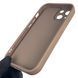 Чехол силиконовый оригинальный Soft Touch с 3D принтом злой котик для Apple iPhone 13 коричневый (Полная защита камеры) 0046200 фото 3