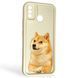 Чехол силиконовый Soft Touch с 3D принтом мема сибу для Tecno Spark 6 Go (KE5) молочный (Полная защита камеры) 0048316 фото 1