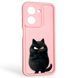 Чехол силиконовый оригинальный Soft Touch с 3D принтом злой котик для Xiaomi Redmi A5 розовый (Полная защита камеры) 0046752 фото 1
