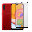 Захисне скло для телефона Samsung Galaxy A01 (SM-A015F) протиударне повноекранне на самсунг а01 чорне