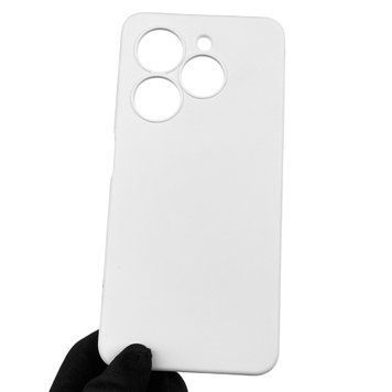 Чохол для TECNO Spark Go 2024 (BG6) силіконовий з мікрофіброю нековзний на техно спарк го 2024 білий 0032301 фото