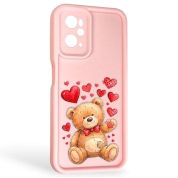 Чехол силиконовый Soft Touch с 3D принтом милый мишка для OPPO A36 розовый (Полная защита камеры) 0045059 фото