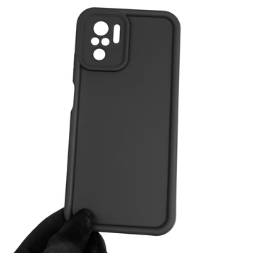 Чехол силиконовый Soft Touch для Xiaomi Redmi Note 10 черный (Полная защита камеры) 0039945 фото