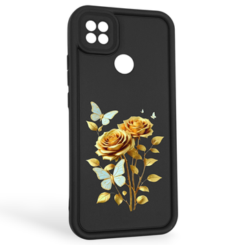 Чохол силіконовий Soft Touch з 3D принтом жіночим для Xiaomi Redmi 10A чорний (Повний захист камери) 0042995 фото