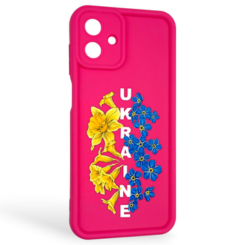 Чехол силиконовый Soft Touch с 3D принтом для Samsung Galaxy A07 4G (SM-A075F) малиновый (Полная защита камеры) 0041872 фото