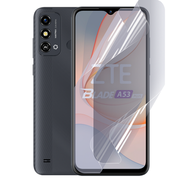 Плёнка гидрогелевая для ZTE A53 Plus МАТОВАЯ противоударная на зте а53 плюс прозрачная 0035377 фото