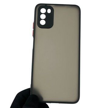 Чехол для Xiaomi Poco M3 матовый с высокими бортами с защитой камеры на сяоми поко M3 черный 0013414 фото