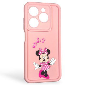 Чохол силіконовий оригінальний Soft Touch з 3D принтом чарівна мінні маус для TECNO Spark Go 2024 (BG6) рожевий (Повний захист камери) 0049861 фото