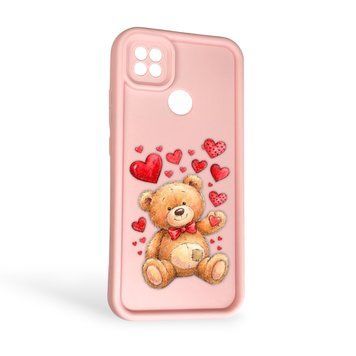 Чохол силіконовий оригінальний Soft Touch з 3D принтом милий ведмедик для Xiaomi Redmi 9C рожевий (Повний захист камери) 0043731 фото