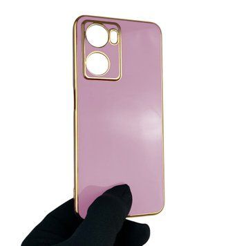 Чехол для OPPO A77s 4G с защитой камеры с золотой окантовкой на оппо а77с черничный gs1 0020121 фото