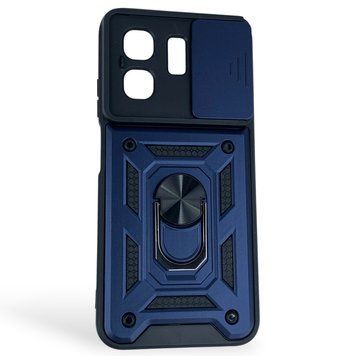 Чехол противоударный для Infinix Smart 9 4G X6532 с магнитной пластиной со шторкой на камере синий 0050592 фото