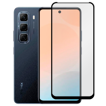 Захисне скло 6D OG для телефона Infinix Hot 50 Pro повноекранне протиударне на інфінікс хот 50 про чорне 0013988 фото