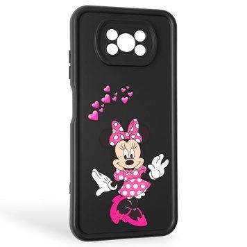 Чохол силіконовий оригінальний Soft Touch з 3D принтом чарівна мінні маус для Xiaomi Poco X3 Pro чорний (Повний захист камери) 0049911 фото