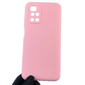 Чехол для Xiaomi Redmi 10 (4G) силиконовый с микрофиброй нескользящий на сяоми редми 10 4г розовый 0032546 фото