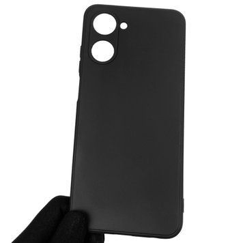 Чехол для Realme 10 4G противоударный однотонный с квадратными гранями с защитой камеры на реалми 10 4г чёрный 0001190 фото