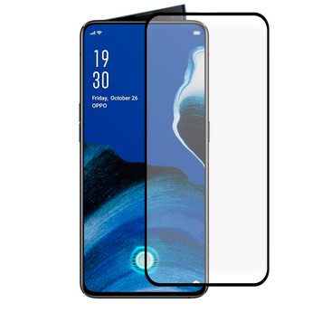 Захисне скло для телефона Oppo Reno 2 протиударне повноекранне на оппо рено 2 чорне 0038615 фото