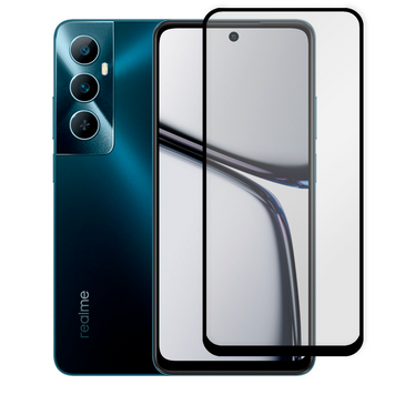 Защитное стекло для телефона Realme C65 4G противоударное полноэкранное на реалми с65 4г черное 0038666 фото