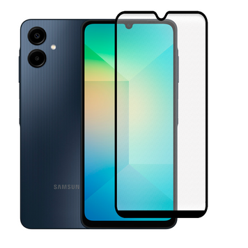 Защитное стекло МАТОВОЕ для телефона Samsung Galaxy A06 (SM-A065) противоударное на самсунг а06 черное 0039201 фото