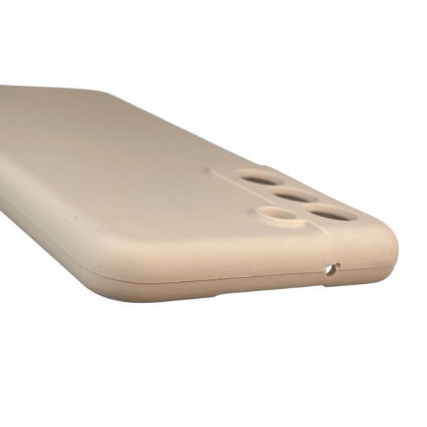 Чехол для Samsung Galaxy S21 FE (SM-G990B) силиконовый с микрофиброй нескользящий на самсунг с21 фе пудровый 0032175 фото