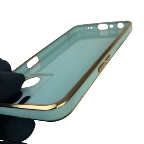 Чохол для OPPO A77s (4G) із захистом камери із золотою окантовкою на оппо а77с бірюзовий gs1 0020117 фото