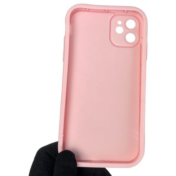 Чохол силіконовий Soft Touch з 3D принтом милий ведмедик для Apple iPhone 11 рожевий (Повний захист камери) 0044953 фото