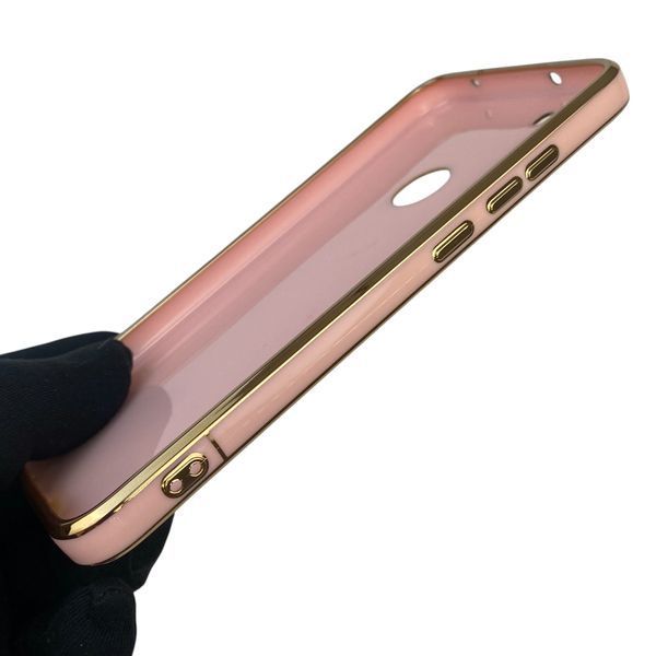 Чехол для Xiaomi Redmi Note 8 с кольцом MagSafe с золотой окантовкой на сяоми редми нот 8 пудровый gs1 0022675 фото