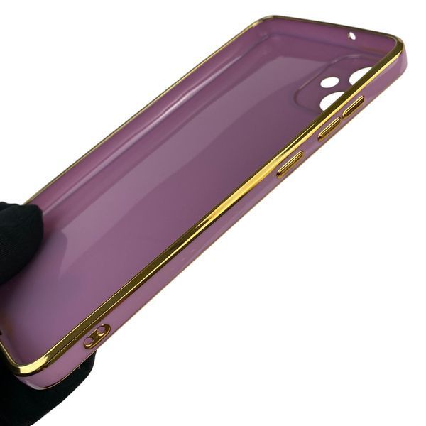 Чехол для Samsung Galaxy A05 SM-A055 с кольцом MagSafe с золотой окантовкой на самсунг а05 черничный gs1 0021431 фото