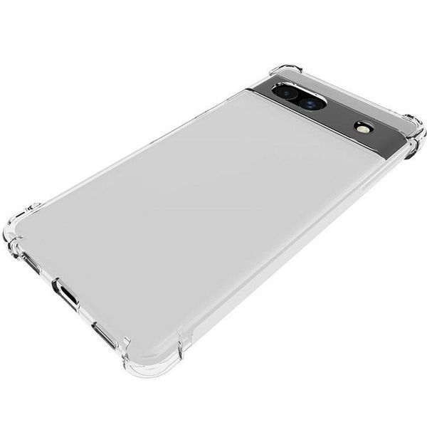 Чехол для Google Pixel 7A с бронь углами и бортами выше экрана прозрачный с защитой камеры (гугл пиксель 7а) 0061389 фото