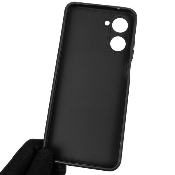 Чохол для Realme 10 4G протиударний однотонний з квадратними гранями із захистом камери на реалмі 10 4г чорний 0001190 фото
