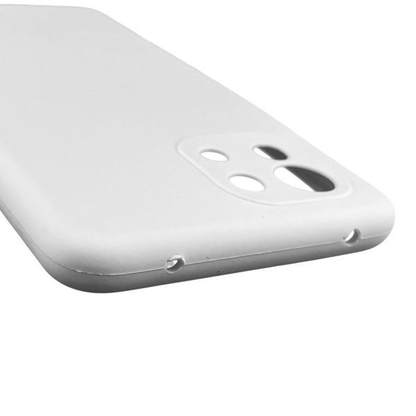 Чохол для Xiaomi Mi 11 Lite силіконовий з мікрофіброю нековзний на сяомі мі 11 лайт білий 0032436 фото