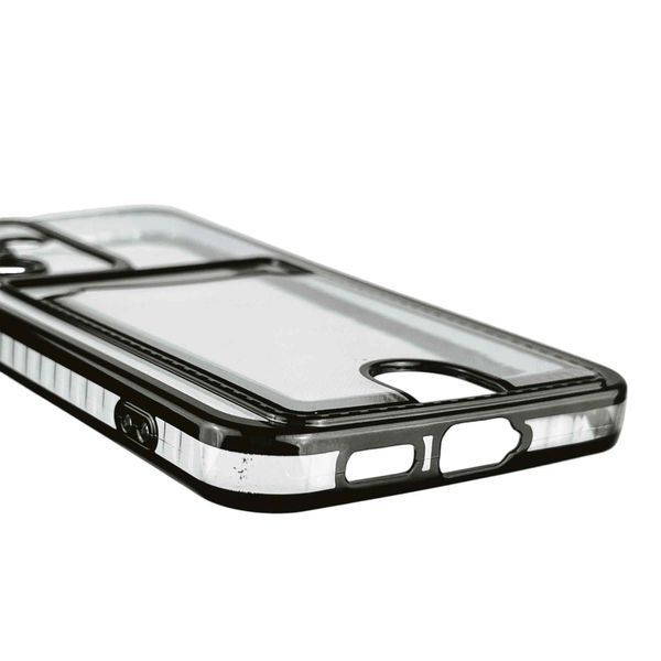 Чехол для Samsung Galaxy S24 (SM-S921B) с чёрной окантовкой с карманом для карт на самсунг с24 чёрный 0013110 фото