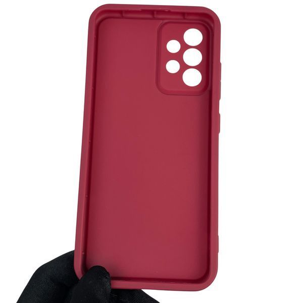Чехол силиконовый оригинальный Soft Touch с 3D принтом смешного теда мишки для Samsung Galaxy A32 4G (SM-A325F) бордовый (Полная защита камеры) 0048674 фото