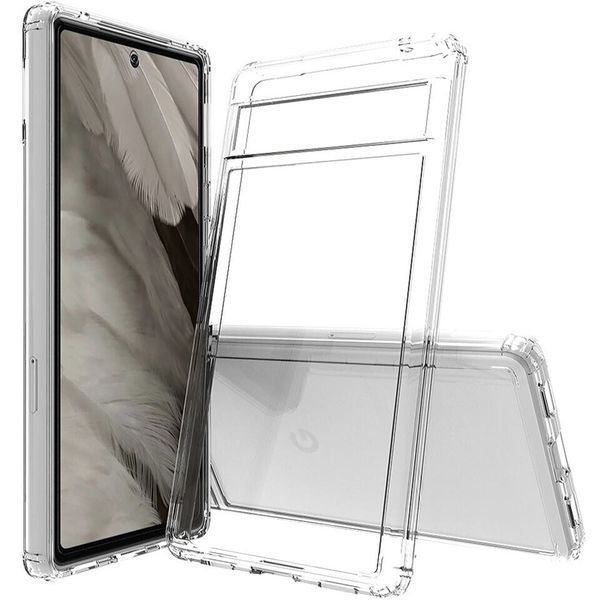 Чехол для Google Pixel 7A с бронь углами и бортами выше экрана прозрачный с защитой камеры (гугл пиксель 7а) 0061389 фото