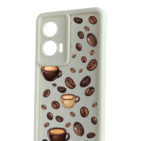 Чохол силіконовий Soft Touch з 3D принтом Кава для Samsung Galaxy S21 5G (SM-G991U) молочний (Повний захист камери) 0069902 фото