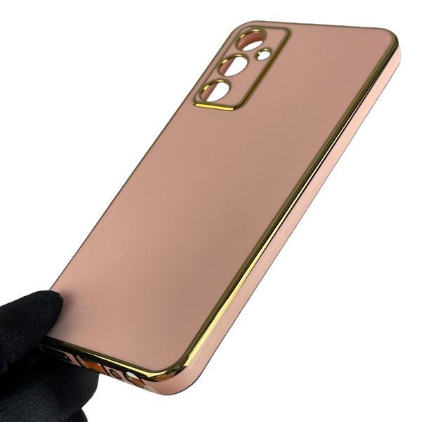 Чохол для Samsung Galaxy A05S SM-A057F із золотою окантовкою із захистом камери на самсунг а05с пудровий 0008235 фото