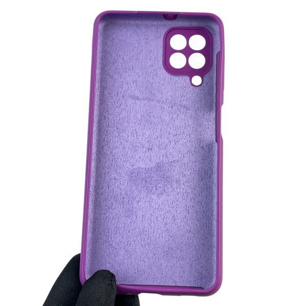 Чехол для Samsung Galaxy M22 4G (SM-M225F) силиконовый с микрофиброй нескользящий на самсунг м22 4г фиолетовый 0032132 фото
