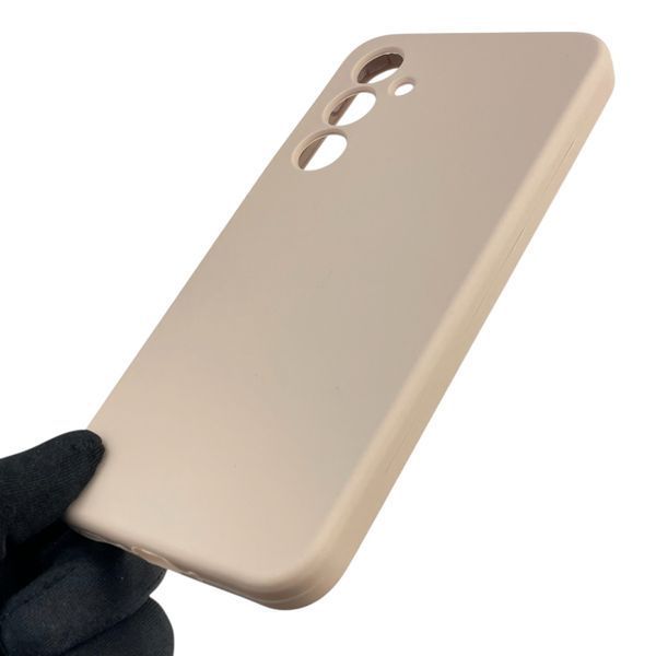 Чехол для Samsung Galaxy A35 5G (SM-A356B) силиконовый с микрофиброй нескользящий на самсунг а35 5г пудровый 0031950 фото