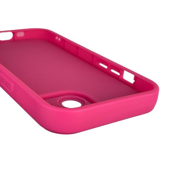 Чохол силіконовий оригінальний Soft Touch з 3D принтом злого кота для Apple iPhone 13 малиновий (Повний захист камери) 0046201 фото