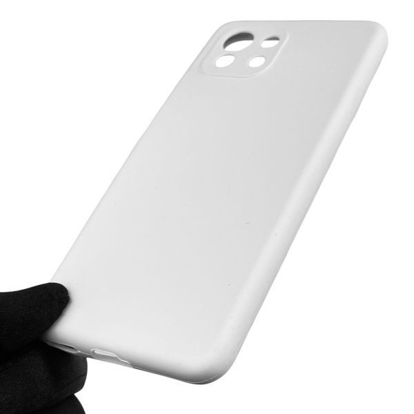 Чохол для Xiaomi Mi 11 Lite силіконовий з мікрофіброю нековзний на сяомі мі 11 лайт білий 0032436 фото