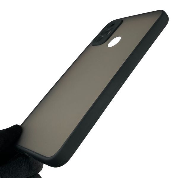 Чохол для Tecno Spark 7 Go (KF6m) матовий з високими бортами з захистом камери на техно спарк 7 го чорний 0013566 фото