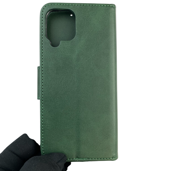 Чехол-книжка для телефона Samsung Galaxy M32 4G (SM-M325F) кожанная с магнитной застежкой на самсунг M32 4г зеленая 0025513 фото
