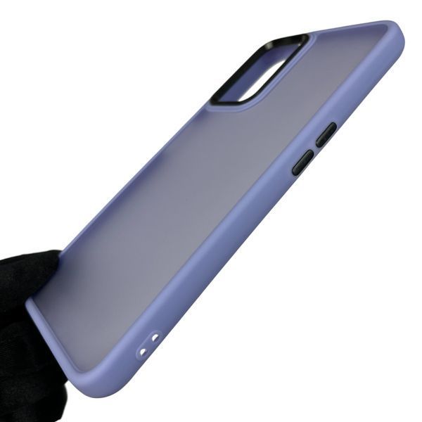 Чохол для OPPO A96 4G протиударний матовий напівпрозорий з високими бортами на оппо а96 4г бузковий 0002374 фото