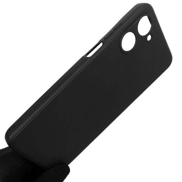 Чохол для Realme 10 4G протиударний однотонний з квадратними гранями із захистом камери на реалмі 10 4г чорний 0001190 фото