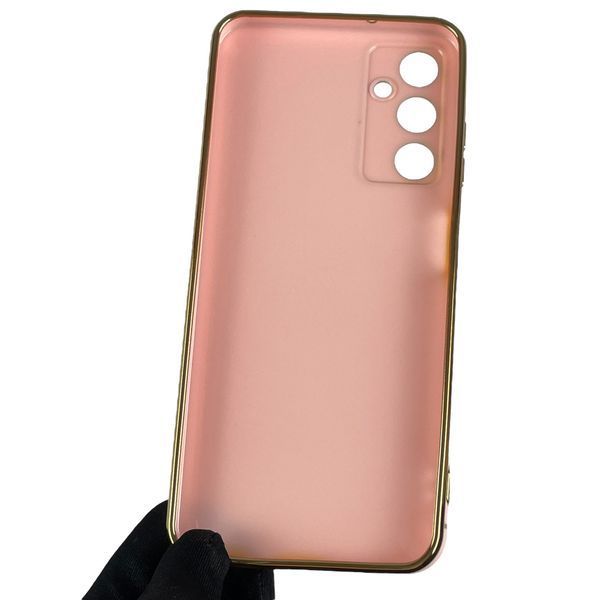 Чохол для Samsung Galaxy A05S SM-A057F із золотою окантовкою із захистом камери на самсунг а05с пудровий 0008235 фото